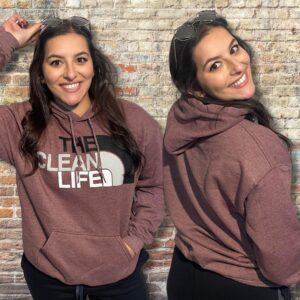 Hoodie Clean Life Dark Heather Maroon